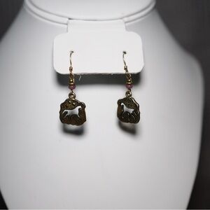 Elegant Bronze Horse Earrings